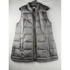 J.Jill Black Down Puffer Vest Sz.S Zippered Pockets Classic Outerwear Sm